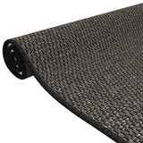 Carpet Runner Sisal Look Anthracite 80x150 cm 355779