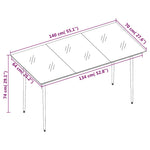 5 Piece Garden Dining Set Black PVC Rattan 3099217