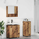 Bathroom Furniture Set 3 pcs Old Wood Engineered wood & Metal 3392961