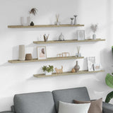 Wall Shelves 4 pcs Sonoma Oak 100x9x3 cm 326687