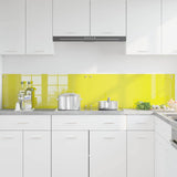 Kitchen Backsplash 2 pcs Yellow 100 x 40 cm Tempered Glass 3415479
