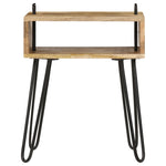 ZNTS Bedside Table Solid Mango Wood 40x34x47 cm 246019