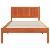 Bed Frame Brown 75 x 190 cm Solid Pine wood 872217