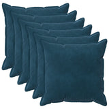 Cushion Cover 6 pcs HOUTEN Blue 80 x 80 cm Velvet 921580