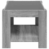 Coffee Table with LED Grey Sonoma 73x53x45 cm Engineered Wood 847551