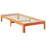 Family Bed Frame No Mattress Wax Brown 240x200 cm Solid Wood Pine 3324567
