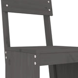 5 Piece Garden Bar Set Grey Solid Wood Pine 3157807