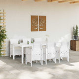 Garden Dining Set 7 pcs White Polypropylene 3378726