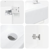 Bathroom Vanity Unit with Tap High Gloss White 889455