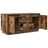 TV Cabinet with LED Lights Smoked Oak 100x41x50 cm 861413