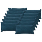 Cushion with Pillow HOUTEN 12 pcs Blue Velvet 933852