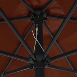 Garden Parasol with Aluminium Pole 270x246 cm Terracotta 47349