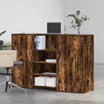 Reception Desk Smoked Oak 155x50x103.5 cm Engineered Wood 3324200