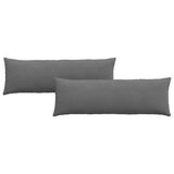 Sofa Pillows 2 pcs Dark Grey 120 x 40 cm Fabric 42013813