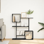 ZNTS Room Divider Bookcase Black 92x29x112 cm Engineered Wood 858121