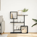 ZNTS Room Divider Bookcase Black 92x29x112 cm Engineered Wood 858121