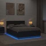 Bed Frame with Headboard Black 160 x 200 cm Engineered Wood 3408055