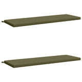 2-Piece Bench Cushions SOEST 2 pcs 100% Polyester Olive Green 949371