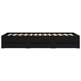Bed Frame with Storage Black Oak 80 x 200 cm Engineered Wood 3429611