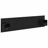 Headboard with Cabinet 3 pcs Black Oak Engineered Wood 3416279