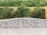 Arched Gabion Baskets 7 pcs 400x50x60/80 cm Galvanised Iron 3145935