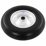 Wheelbarrow Wheels 2 pcs with Axles Solid PU 4.00-8 390 mm 142979