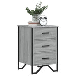 ZNTS Bedside Cabinet Grey Sonoma 40x41x60 cm Engineered Wood 848527