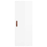 Highboard High Gloss White 34.5x34x180 cm Engineered Wood 3199019