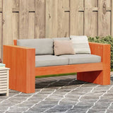 Garden Sofa Wax brown Solid pine wood 2-seater Durable 844625