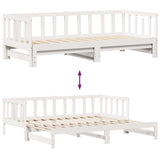 Daybed with Trundle and Drawers without Mattress White 80x200 cm 3302192