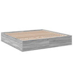 Bed Frame without Mattress Grey Sonoma 180x200 cm Super King 3280998