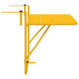 Hanging Balcony Table Folding Yellow 60 x 39 x 65 cm Steel 42008079