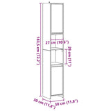 Bathroom Cabinet Old Wood 30x30x183.5 cm Engineered Wood 856064