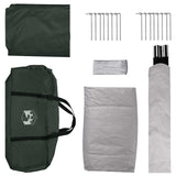 Cabin Tent with Roof Army green 4-Person Polyester and Steel 42028582