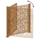 Garden Gate 100x100 cm Weathering Steel Wave Design 4100974
