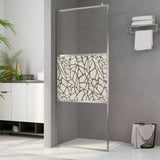 Walk-in Shower Wall ESG Glass with Stone Design 90x195 cm 146651