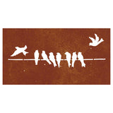 Garden Wall Decoration 105x55 cm Corten Steel Bird Design 824496