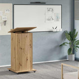 Podium with Drawer Artisan Oak 55 x 55 x 107 cm Engineered Wood 862298