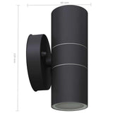 Outdoor LED Wall Lights 2 pcs Stainless Steel Up/Downwards 42417