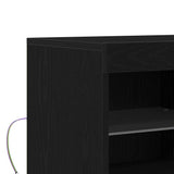 LED Sideboard Black 81 x 37 x 66.5 cm Engineered Wood 863032