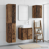 Bathroom Furniture Set 3 pcs Old Wood 33 x 34.5 x 160 cm 3406081