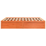 Bed Frame without Mattress Wax Brown 180x200 cm Super King Solid Wood Pine 3282368