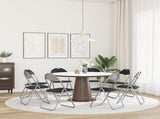 Folding Chair 8 pcs Black and Grey 48 x 43.5 x 81 cm 42029049