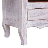 TV Cabinet 120x30x40 cm White Solid Mahogany Wood 283902