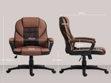 Faux Leather Office Chair - Brown T3398P343089