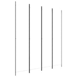 4-Panel Room Divider White 200x220 cm Fabric 350198
