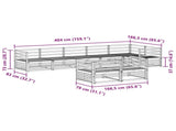 Outdoor Sofa Set 8 pcs Natural Solid Acacia Wood 3373639