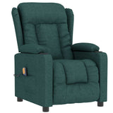 Massage Chair Dark Green Fabric 339064