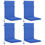 High Back Chair Cushion GEMERT 4 pcs 100% Polyester Royal Blue 945736