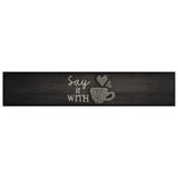 Kitchen Rug Washable Cup Black 60x300 cm Velvet 4005595